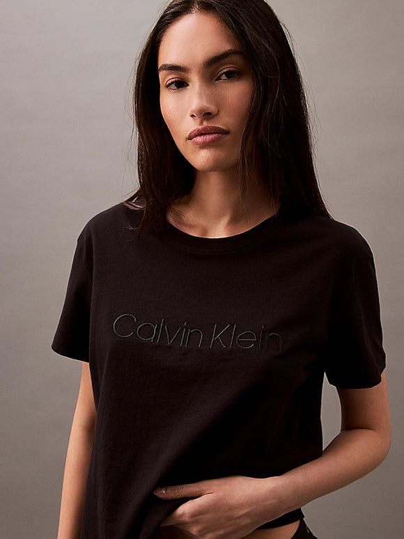 t-shirt nera calvin klein